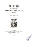 Mémoires de la Société d'Histoire Naturelle de Paris