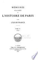 Mémoires de la Société de l'histoire de Paris et de l'Île-de-France