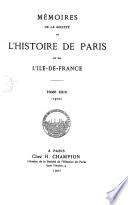 Mémoires de la Société de l'histoire de Paris et de l'Ile-de-France