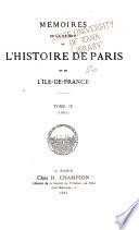 Mémoires de la Société de l'Histoire de Paris et de l'Ile-de-France