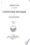 Mémoires de la Société de l'Histoire de Paris et de l'Ile-de-France