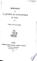 Mémoires de la Société de linguistique de Paris