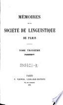 Mémoires de la Société de Linguistique de Paris