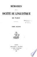 Mémoires de la Société de linguistique de Paris