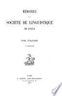 Mémoires de la Société de linguistique de Paris
