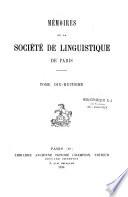 Mémoires de la Société de linguistique de Paris