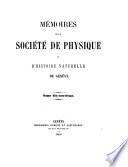 Memoires de la societe de physique et d' histoire naturelle de Geneve