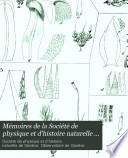 Mémoires de la Société de physique et d'histoire naturelle de Genève