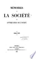 Mémoires de la Société des antiquaires de l'Ouest