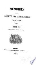 Mémoires de la Société des antiquaires de Picardie