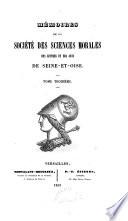 Mémoires de la Société des sciences morales, des lettres et des arts de Seine-et-Oise