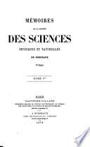 Mémoires de la Société des sciences physiques et naturelles de Bordeaux