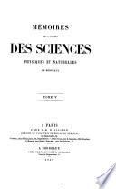 Mémoires de la Société des sciences physiques et naturelles de Bordeaux