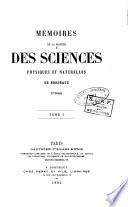 Mémoires de la Société des sciences physiques et naturelles de Bordeaux