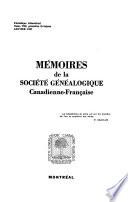 Mémoires de la Société généalogique canadienne-française