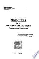 Mémoires de la Société généalogique canadienne-française