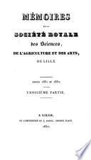 Mémoires de la Société impériale des sciences, de l'agriculture et des arts, de Lille