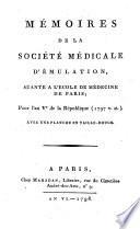 Memoires de la societe medicale d'emulation, seante a l'ecole de medecine de Paris