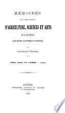 Mémoires de la Société nationale d'agriculture, sciences et arts d'Angers