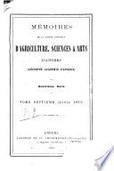Mémoires de la Société nationale d'agriculture, sciences et arts d'Angers