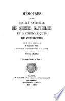 Mémoires de la Société nationale des sciences naturelles et mathématiques de Cherbourg
