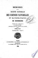 Mémoires de la Société Nationale des Sciences Naturelles et Mathématiques de Cherbourg