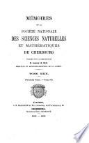 Mémoires de la Société nationale des sciences naturelles et mathématiques de Cherbourg