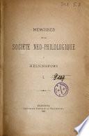 Mémoires de la Société néo-philologique à Helsingfors ; 1