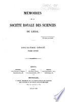Mémoires de la Société royale des sciences de Liège