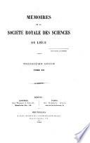 Mémoires de la Société royale des sciences de Liège