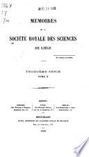Mémoires de la Société royale des sciences de Liège