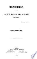 Mémoires de la Société royale des sciences de Liège