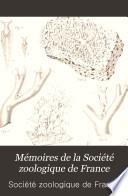 Mémoires de la Société zoologique de France