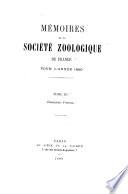 Mémoires de la Société zoologique de France