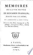 Mémoires de la vie privée de Benjamin Franklin