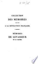 Mémoires de Levasseur de la Sarthe