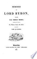 Mémoires de Lord Byron publiés par Thomas Moore