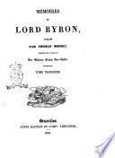 Mémoires de Lord Byron publiés par Thomas Moore