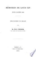 Mémoires de Louis XIV pour l'année 1666