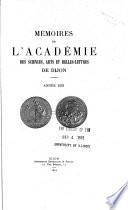 Mémoires de lʹAcadémie des sciences, arts et belles-lettres de Dijon
