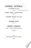 Mémoires de M. le préfet de la Seine & de M. le préfet de police et procès-verbaux des délibérations