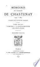 Mémoires de madame de Chastenay, 1771-1815: L'empire. La restauration. Les cent-jours