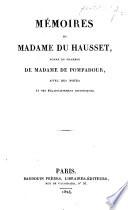 Mémoires de madame Du Hausset, femme de chambre de madame de Pompadour