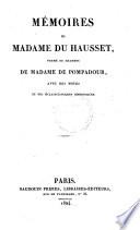 Mémoires de Madame Du Hausset, femme de chambre de Madame de Pompadour