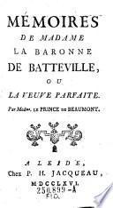 Mémoires de Madame la baronne de Batteville