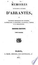 Mémoires de Madame la duchesse d'Abrantès