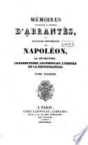 Mémoires de Madame la duchesse dÁbrantés