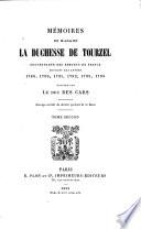 Mémoires de Madame la Duchesse de Tourzel, gouvernante des enfants de France