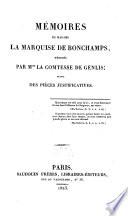 Mémoires de Madame la marquise de Bonchamps