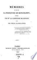 Memoires de madame la marquise de Bonchamps